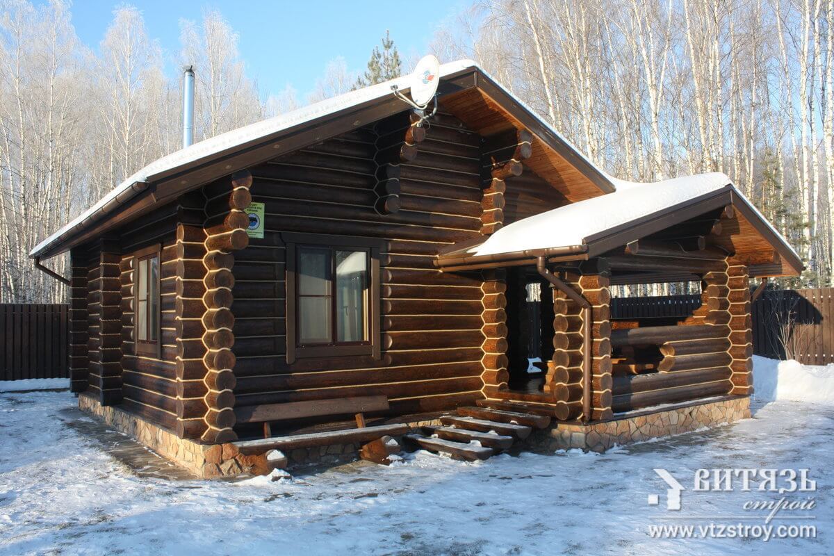 Экстерьерные решения в рубленном доме 36